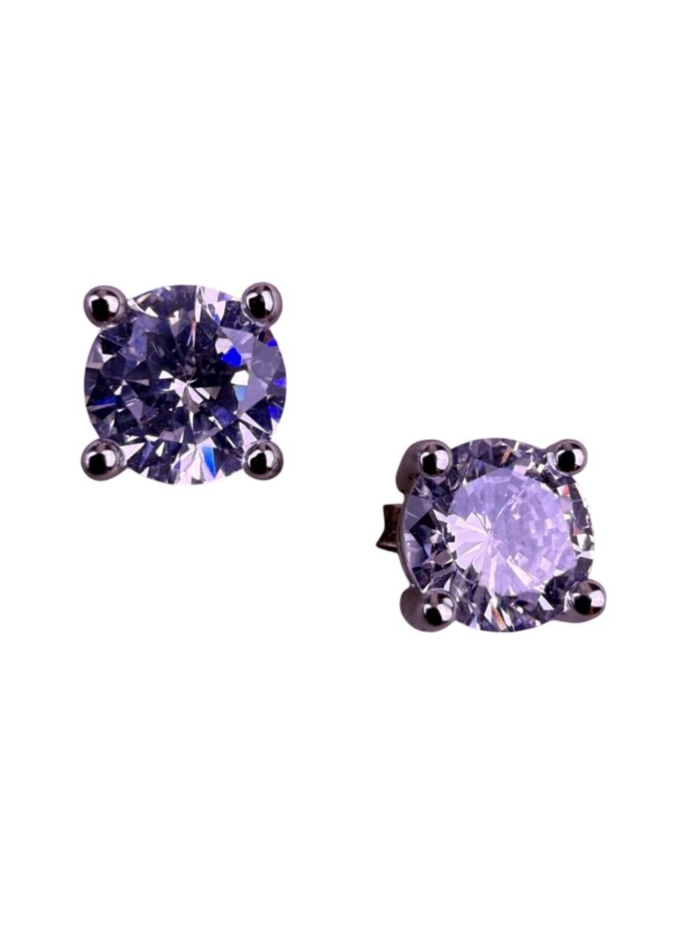 Lia Sophia Womens Silver Tone Cubic Zirconia Stud Earrings Class Act Jewelry Box